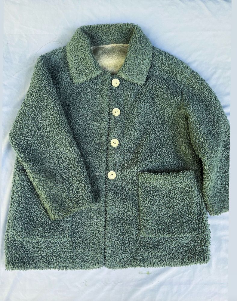Cozy Green Sherpa Jacket