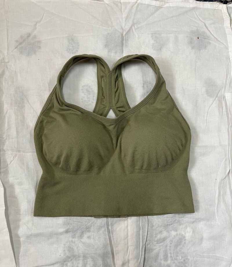 Green Sports Bra