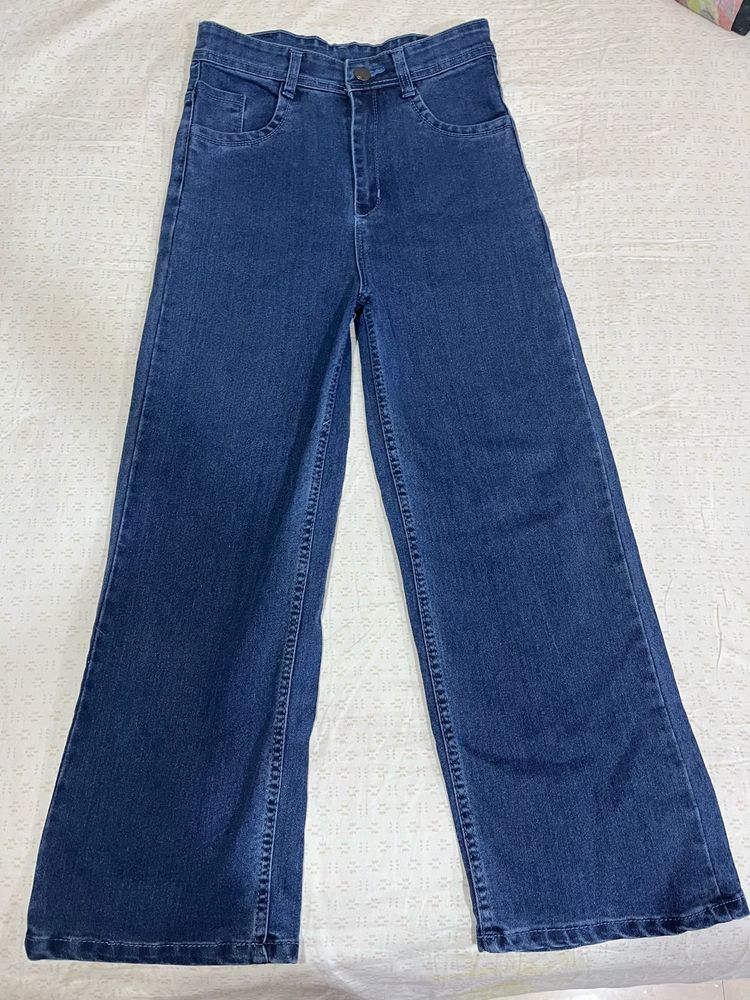 Wideleg Blue Women Jeans