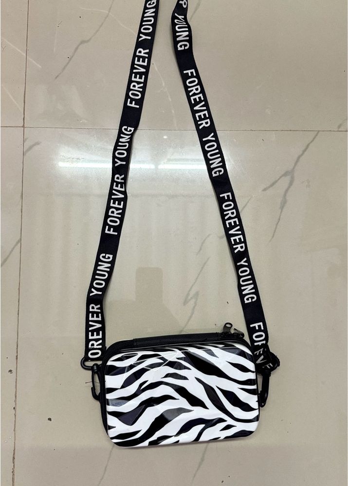 Zebra Print Crossbody Bag