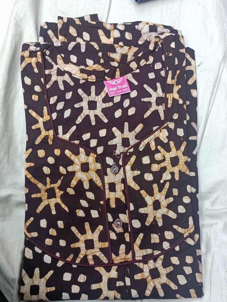 Brown Print Nightgown