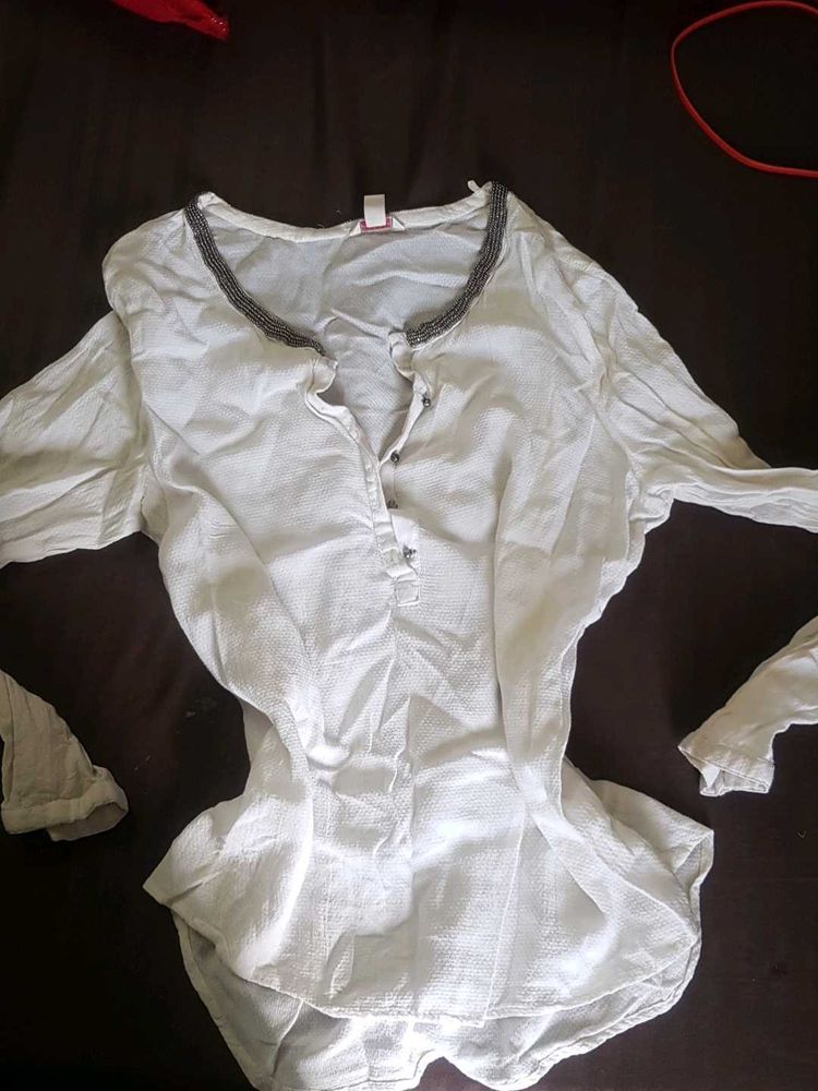 Casual Loose White Shirt