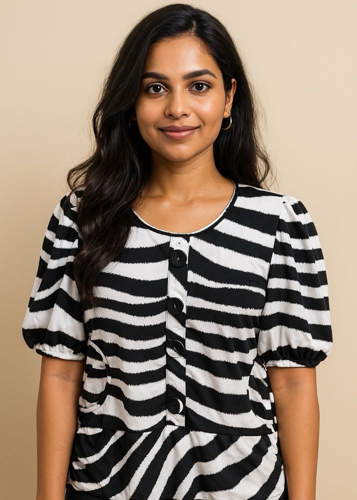Striped Button-Up Top