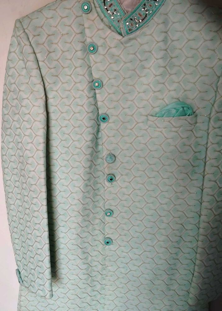 Elegant Mint Green Indo Western