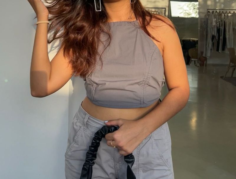 NEWME Rare Find Halter Ruched Top
