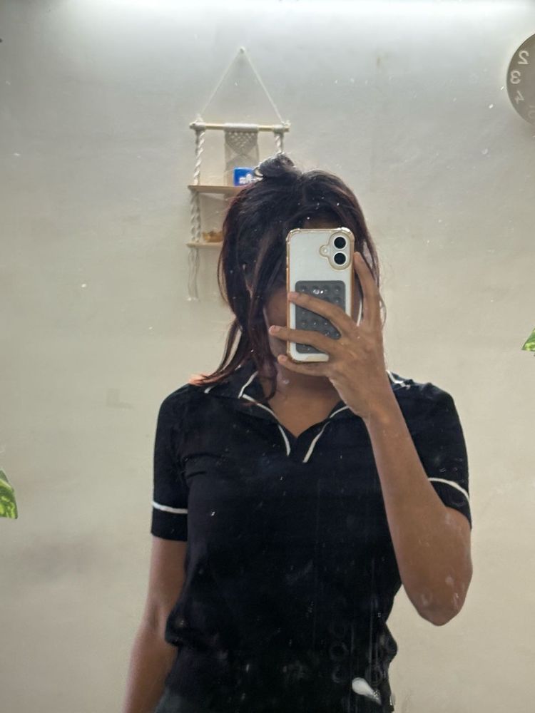 Black Short Sleeve Top