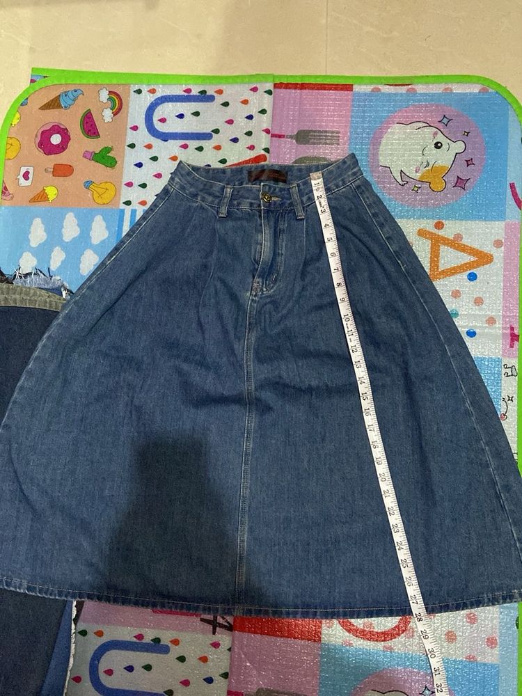 Denim A-Line Skirt