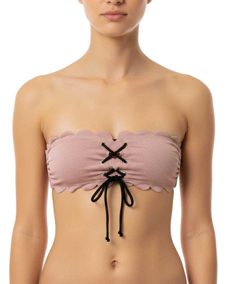 Pink Bandeau Bikini Top (M)