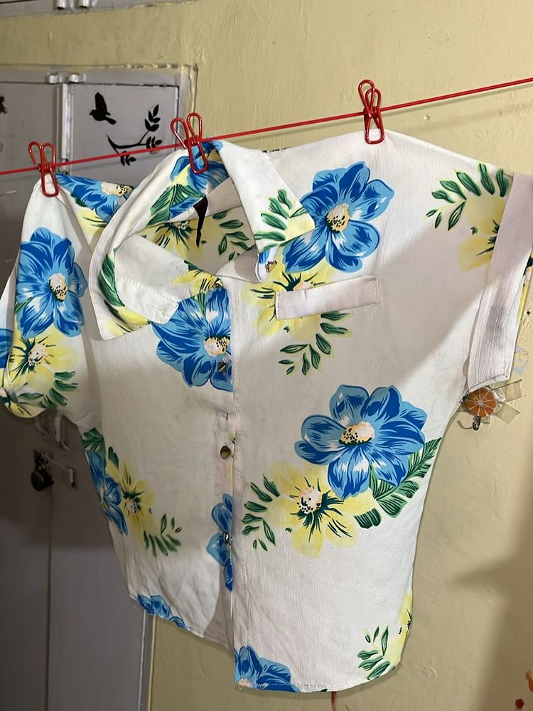 Floral Button-Down Top