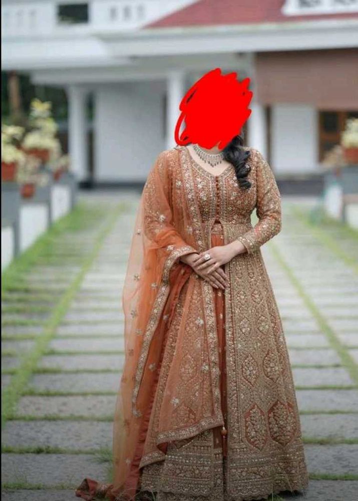 BURNT ORANGE WEDDING GOWN