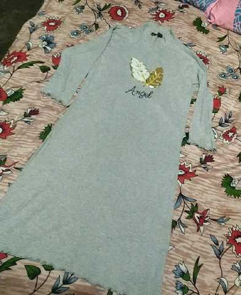 Casual Grey Dress,, in very soft material