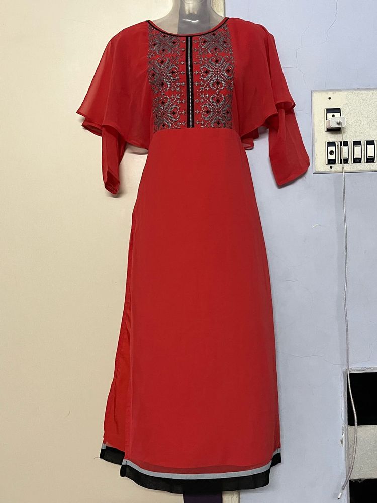 Elegant Red Ethnic Gown