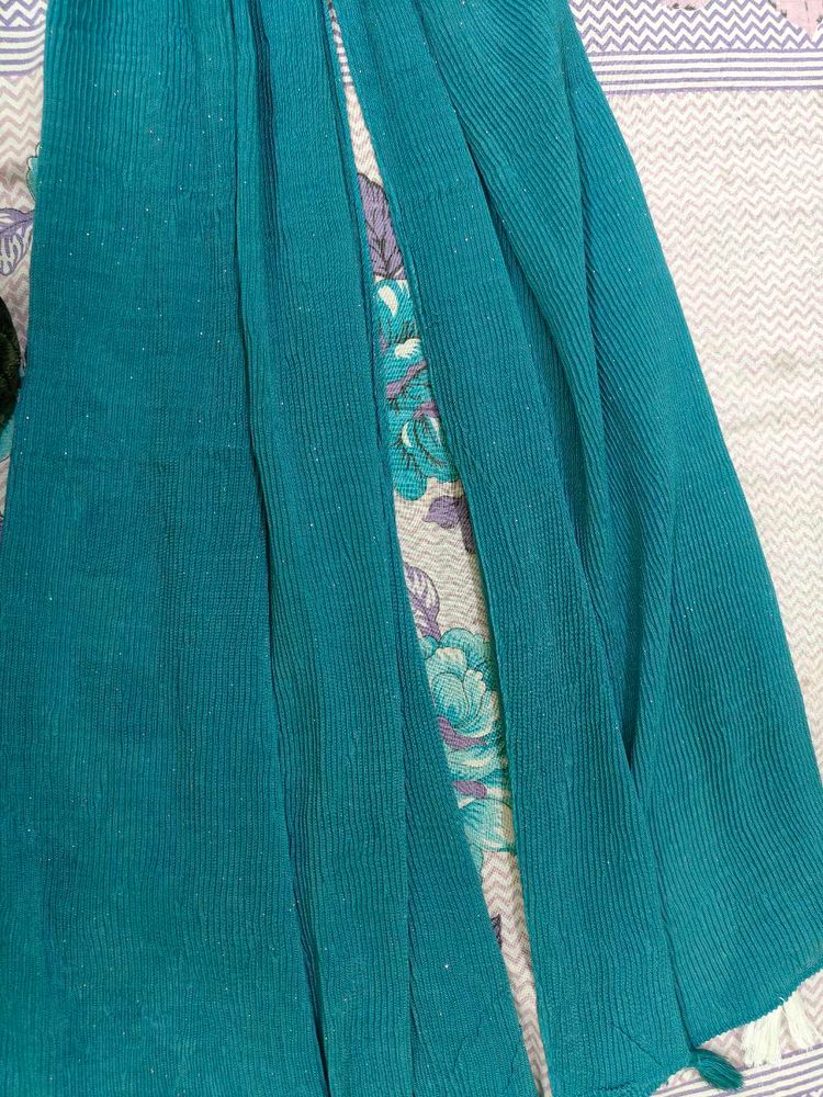Teal Dupatta Hizab