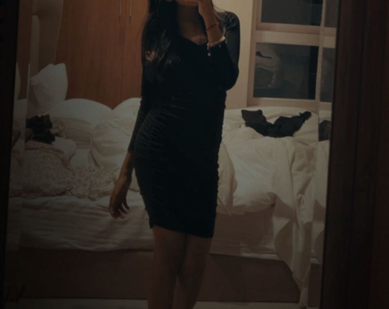 Little Black Dress Lyrca- Ruched Bodycon