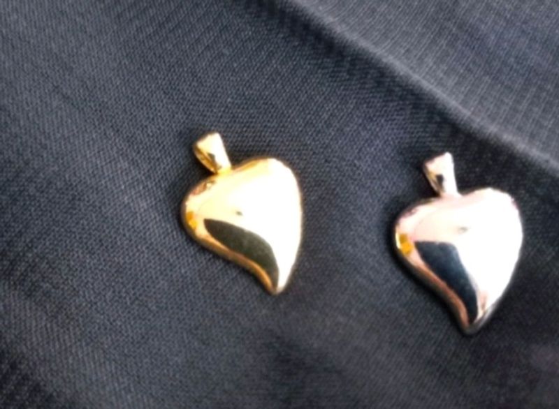 Unique Heart shaped Solid Metal Pendents