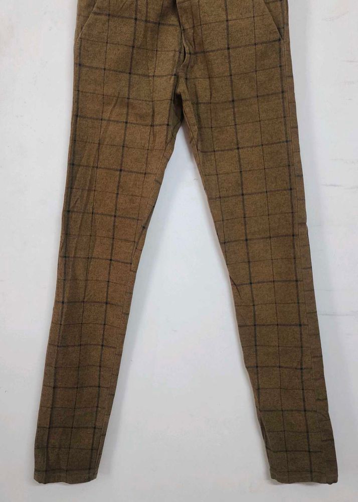 Brown Plaid Pant