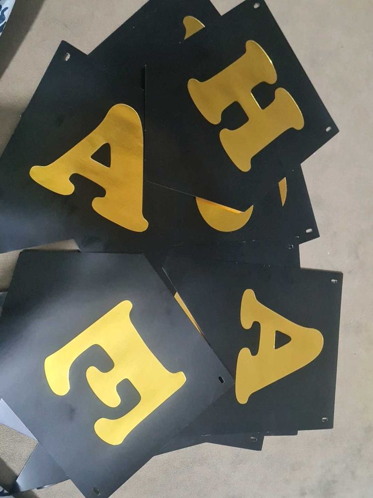 Happy Anniversary Gold Letter Banner