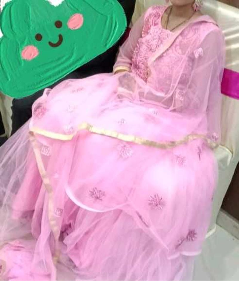 Pink Embroidered Kurta Set