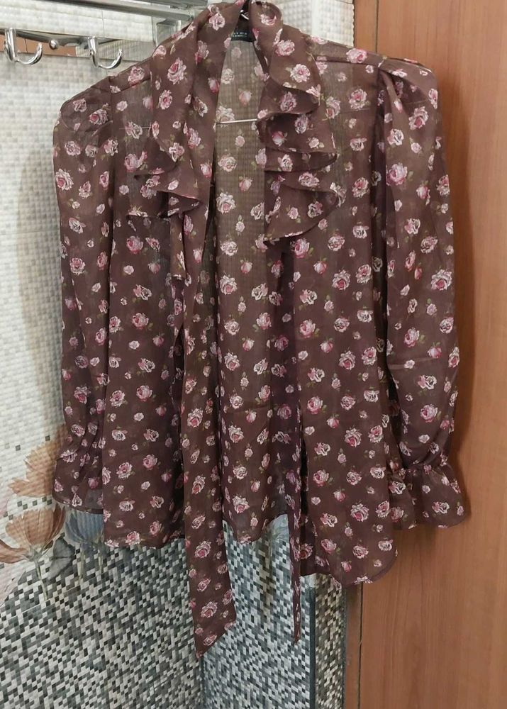 Vintage Rose Bow Blouse