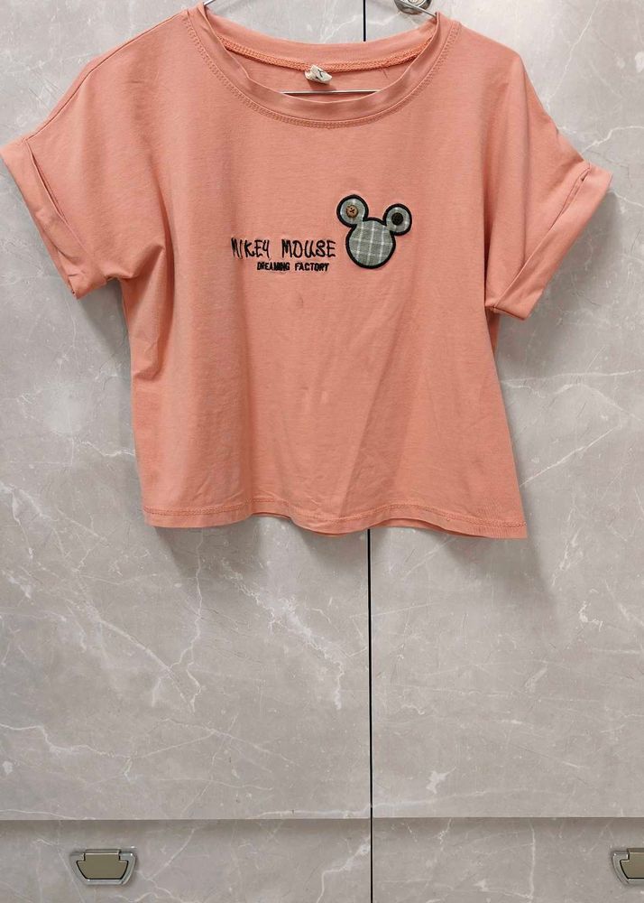 Peach Mickey Top