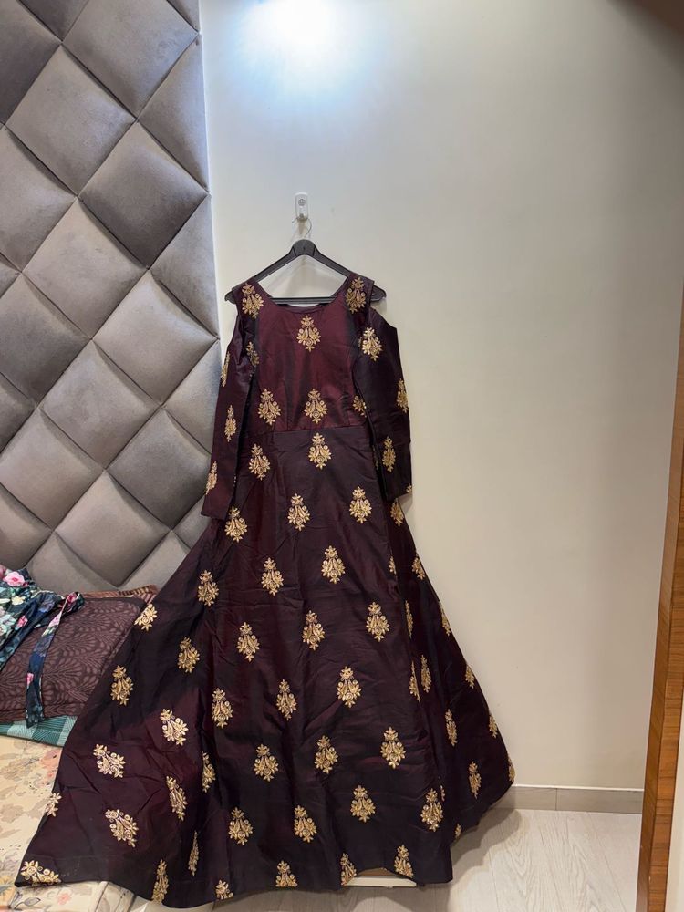 Beautiful Cutout Sleeves Gown