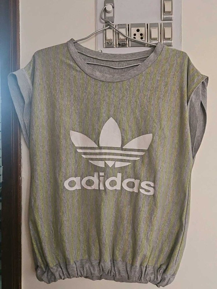 Adidas Trefoil Logo Grey Tee