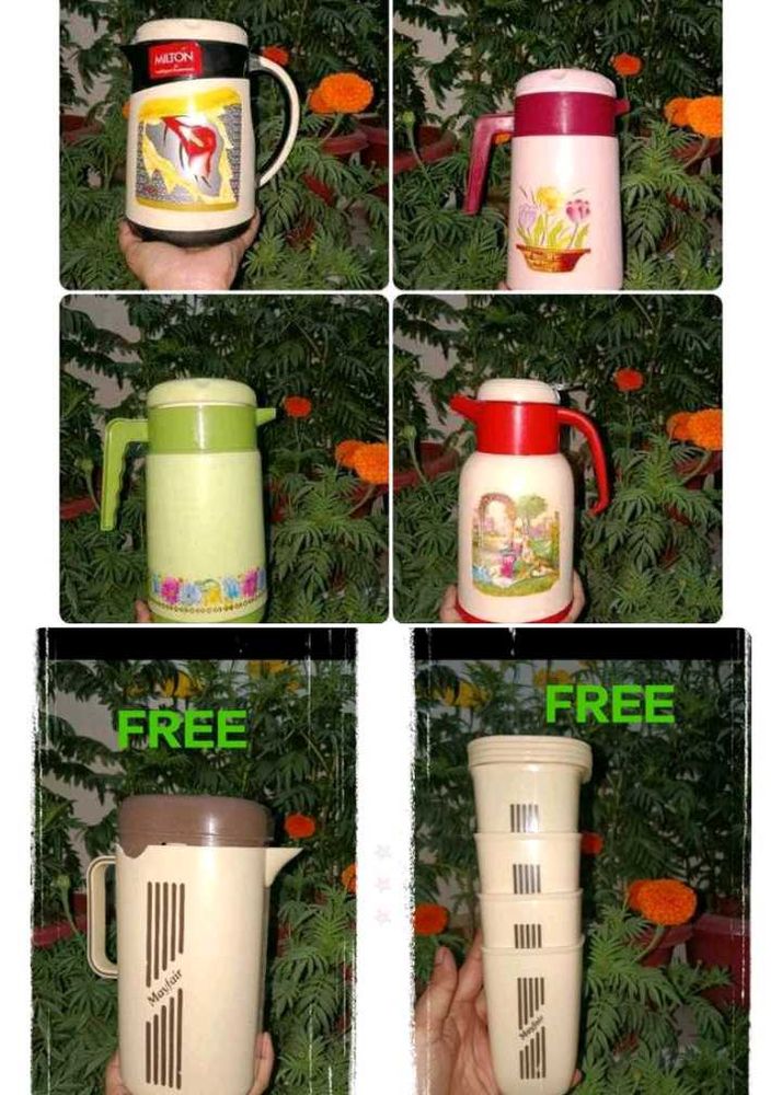 4 New Jugs + Freebie Jug &amp; It&#39;s Glass✨