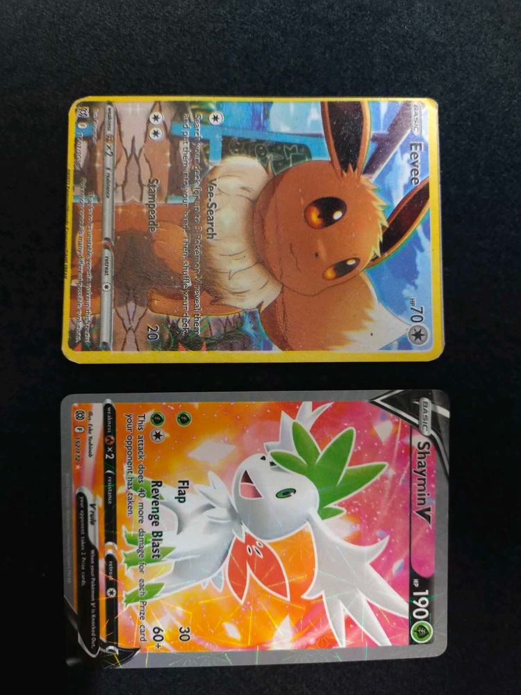 Shiny Pokemon Duo – Eevee(Holo Promo)&amp; Shaymin V🌸