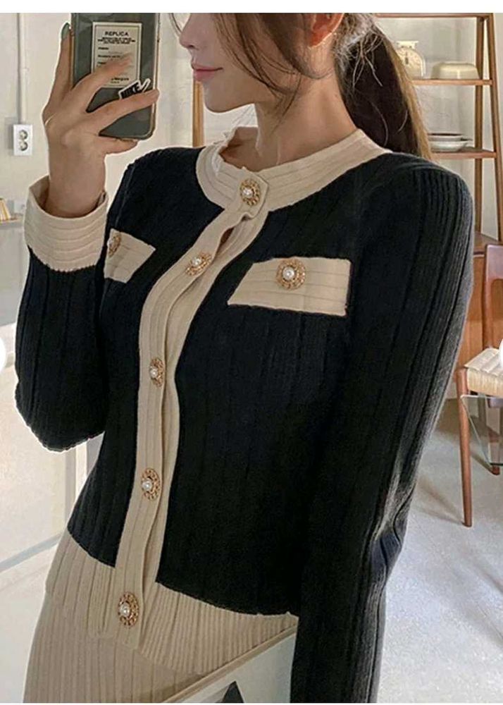 Korean Elegant Knit Cardigan