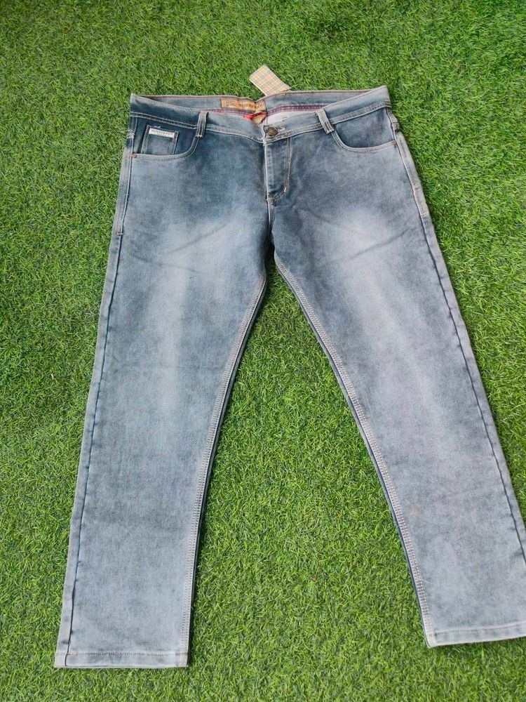 Denim Jeans Grey Shade Waist Size 40 Inch