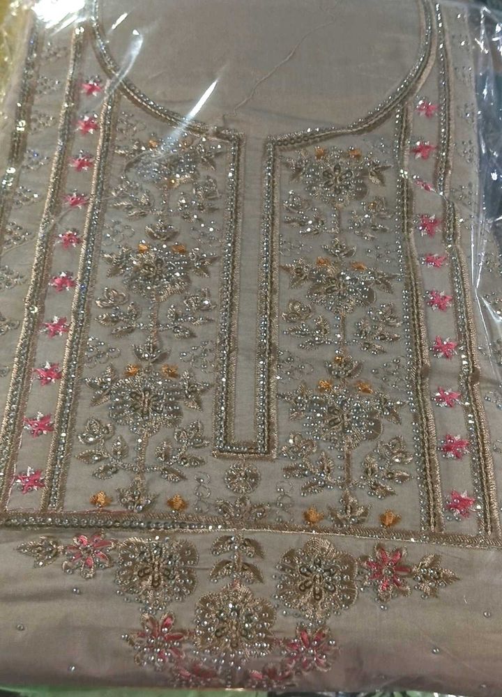 Elegant Embroidered Unstitched Suit