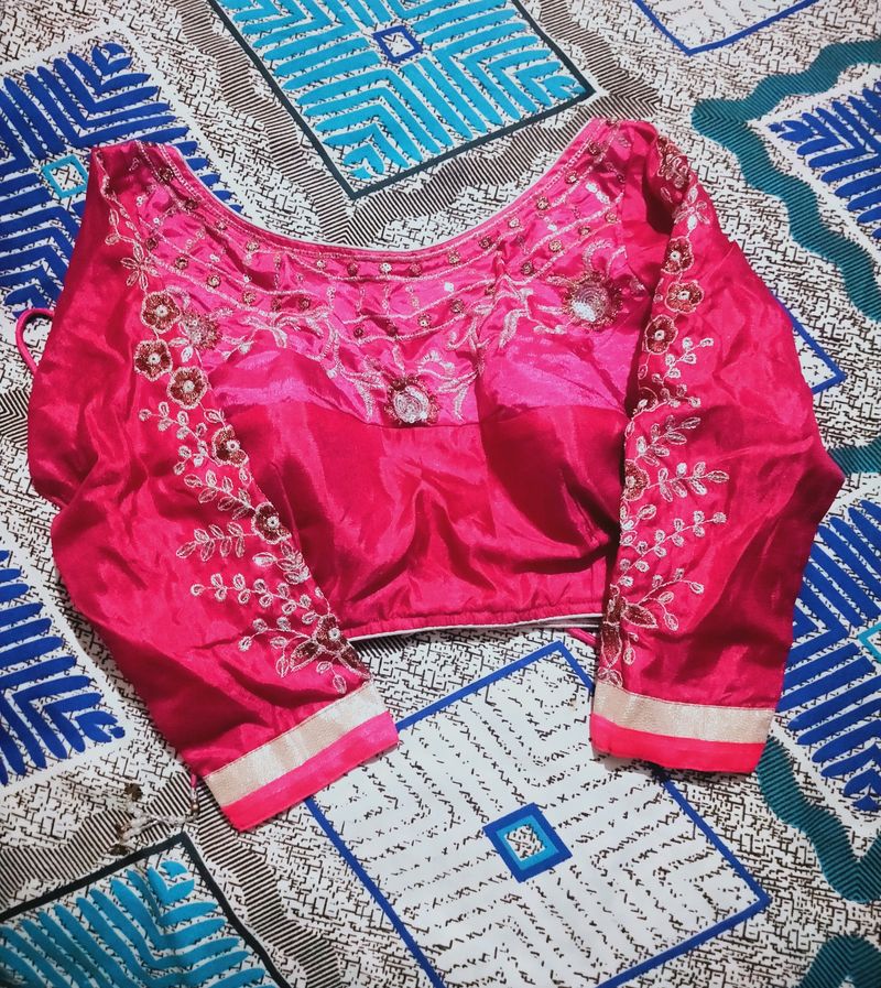 Blouse..Pink Saree Blouse