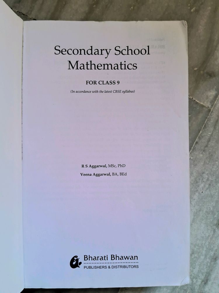 Maths Rs Aggarwal For Class 9/Reference Book