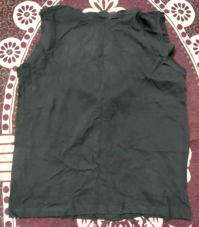 Black Tank Top With Cape