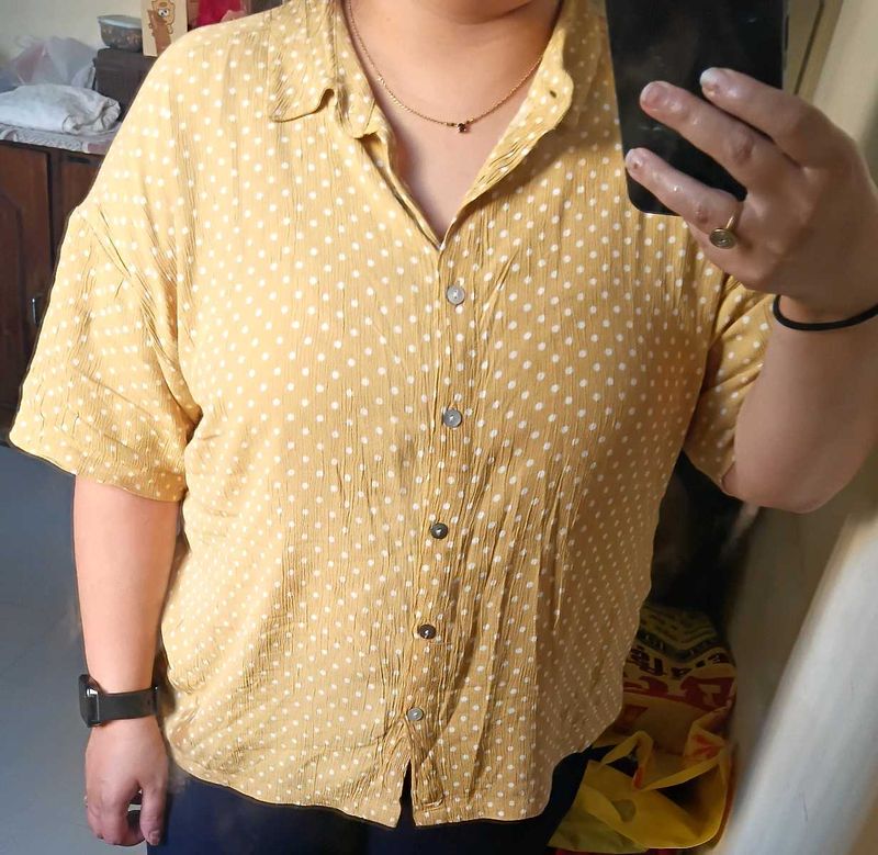 Dotted Shirt Top
