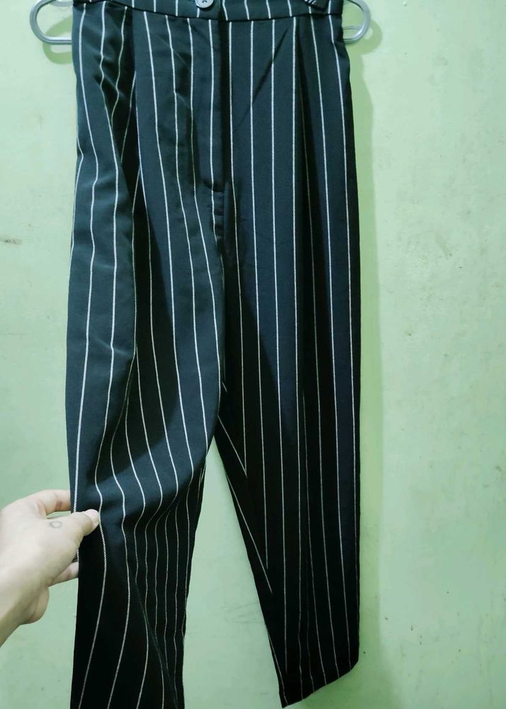 Striped Black Pants