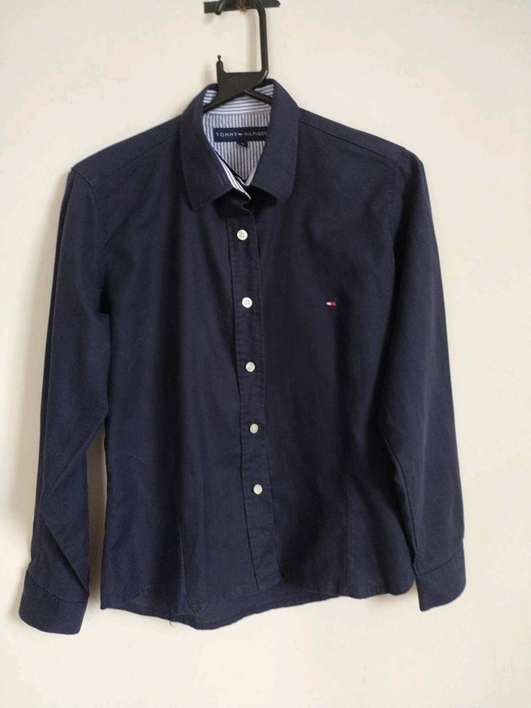 Tommy Hilfiger Navy Blue Business Casual Shirt (Women)