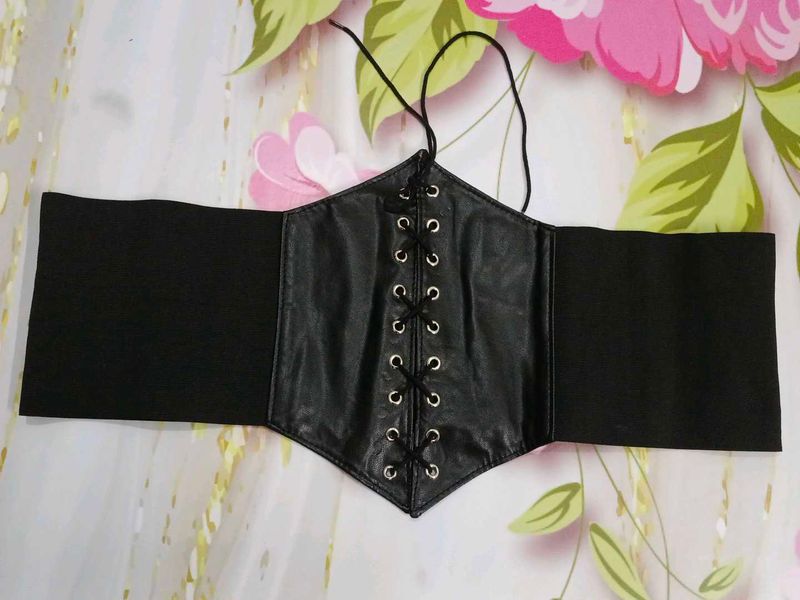 (1124)Lace-Up Corset Belt