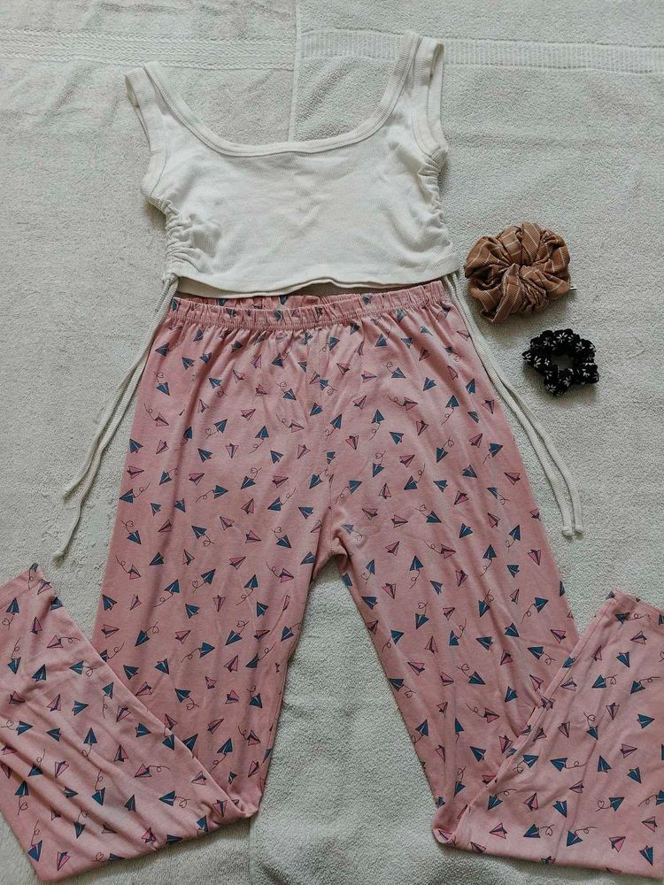 Pink Printed Pyjama