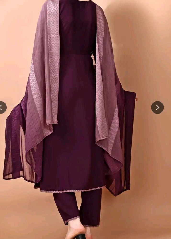 Elegant Purple Kurta Set