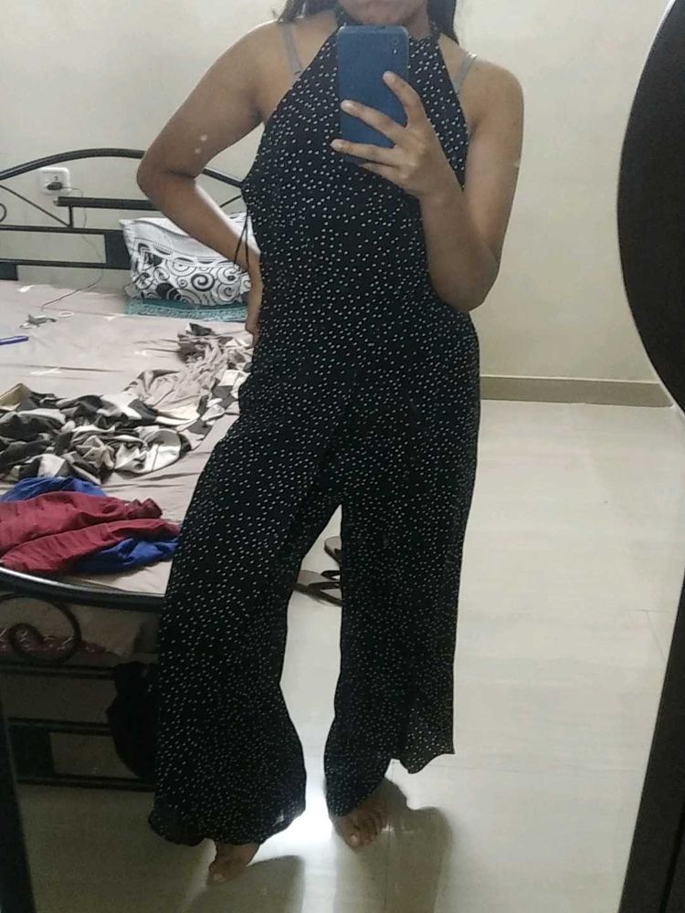 Polka Dot Halter Jumpsuit