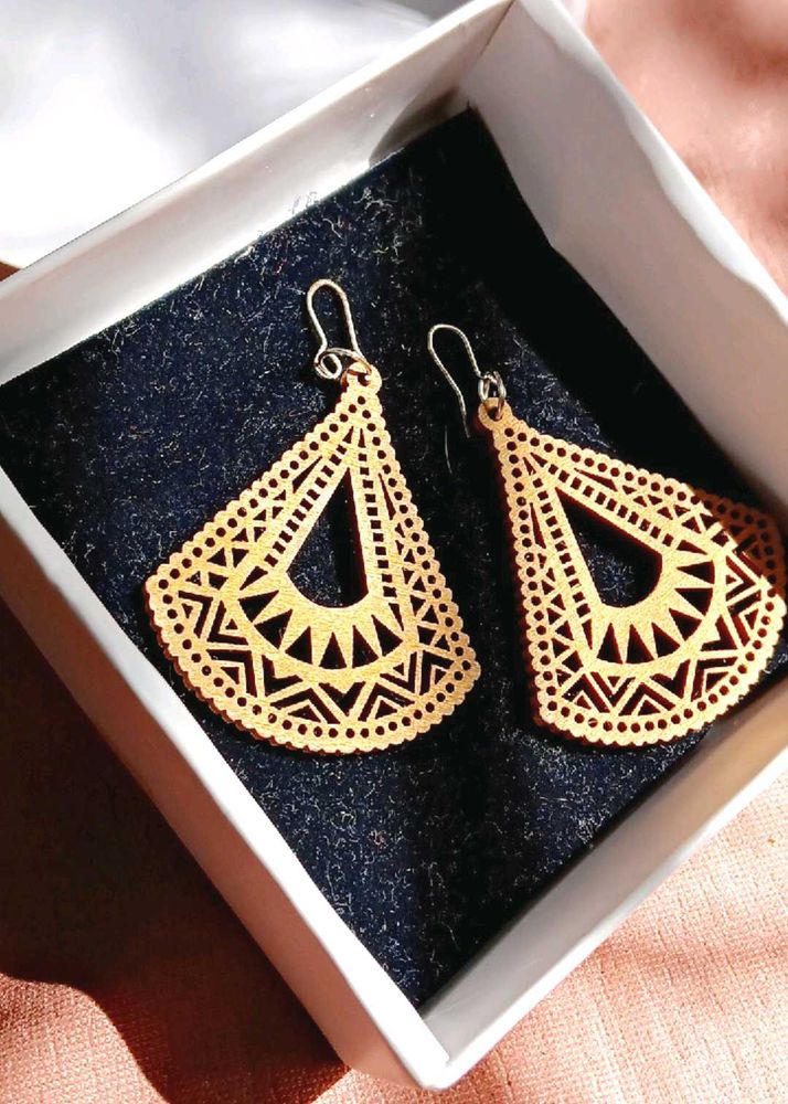 Boho Wooden Drop Earings✨️