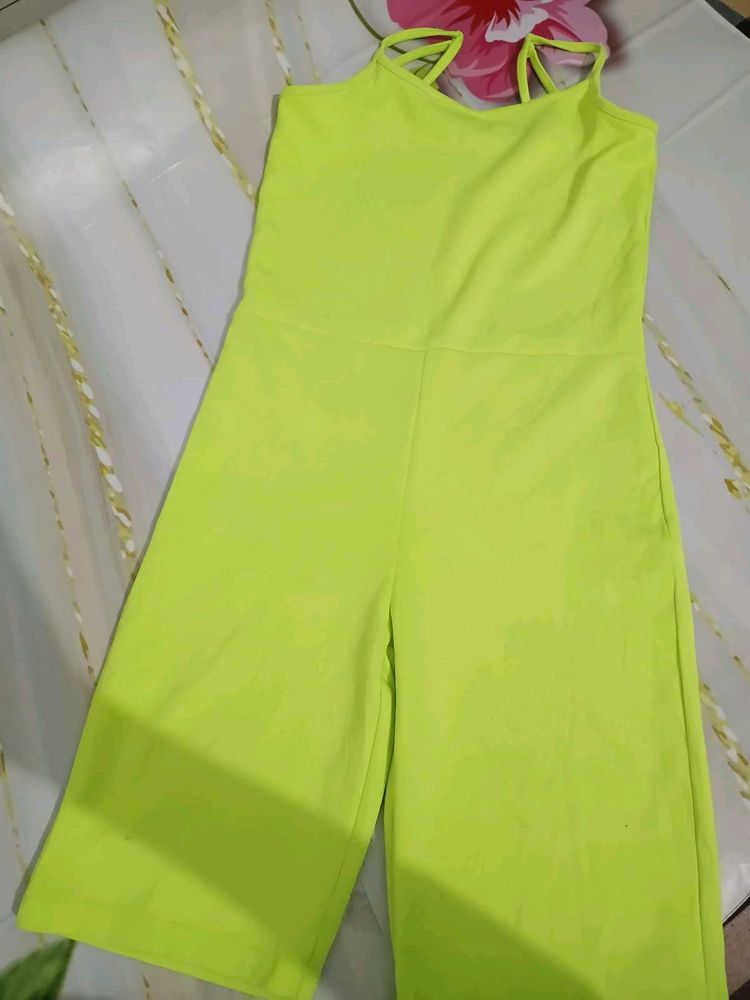 (1002)Neon Green Jumpsuit