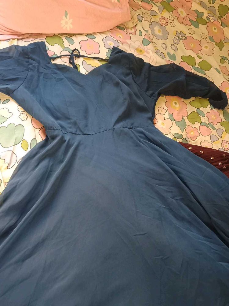 Blue Flowy Dress