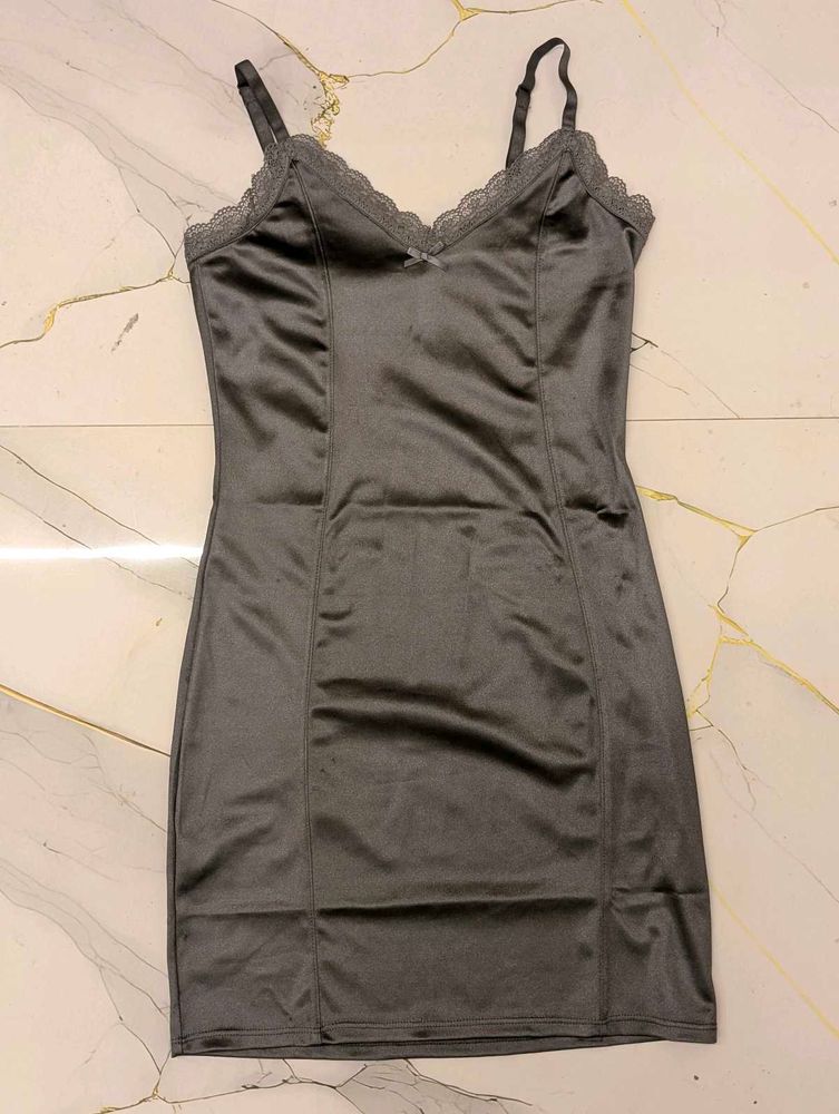 H&amp;M Silver Bodycon Dress