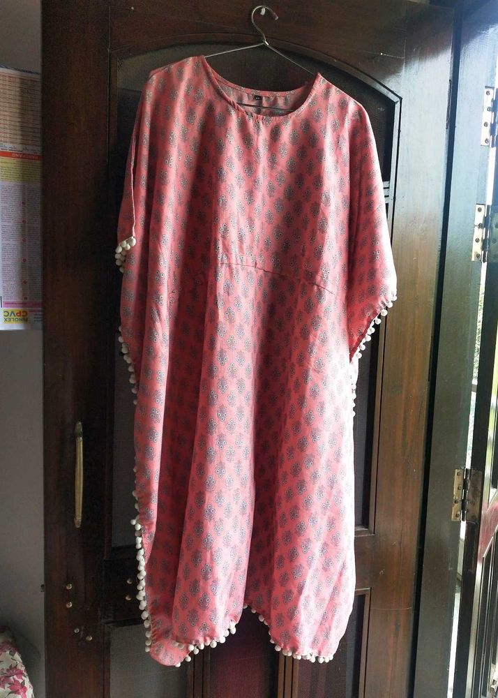 Floral Kaftan Dress, Cotton