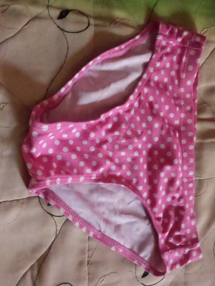 Pink Polka Dot Bikini Bottom