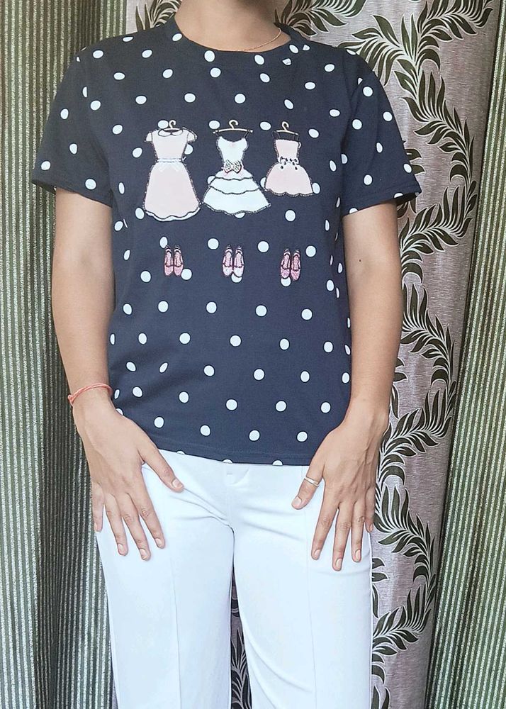 Polka Dot Dress &amp; Shoes Tee