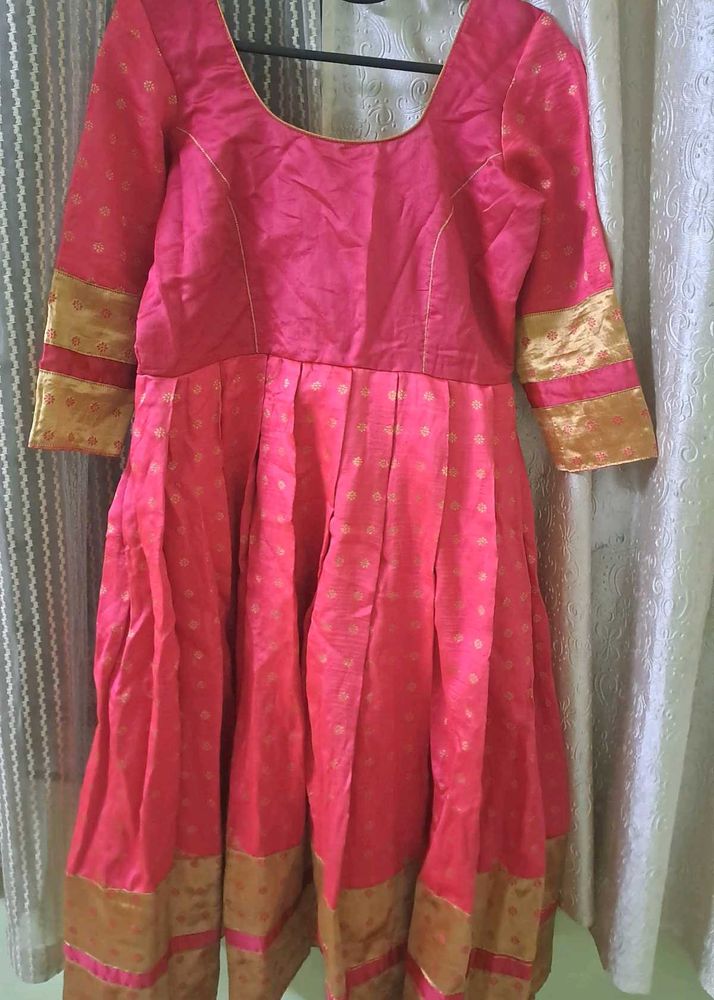 Elegant Pink Anarkali Kurta Set