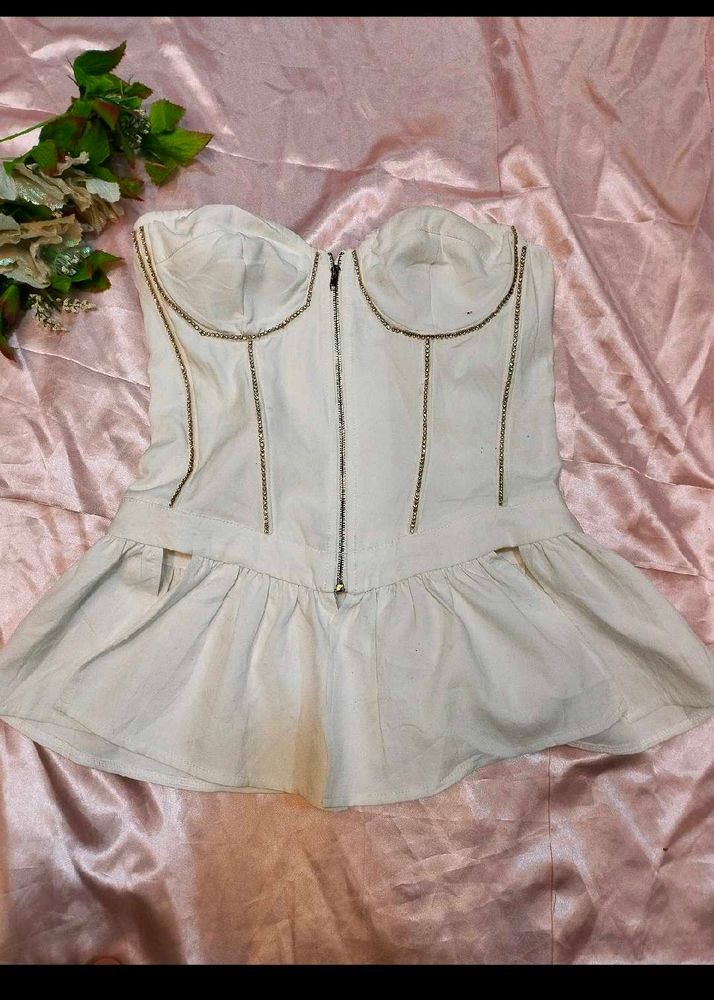 Chic Corset Peplum Top